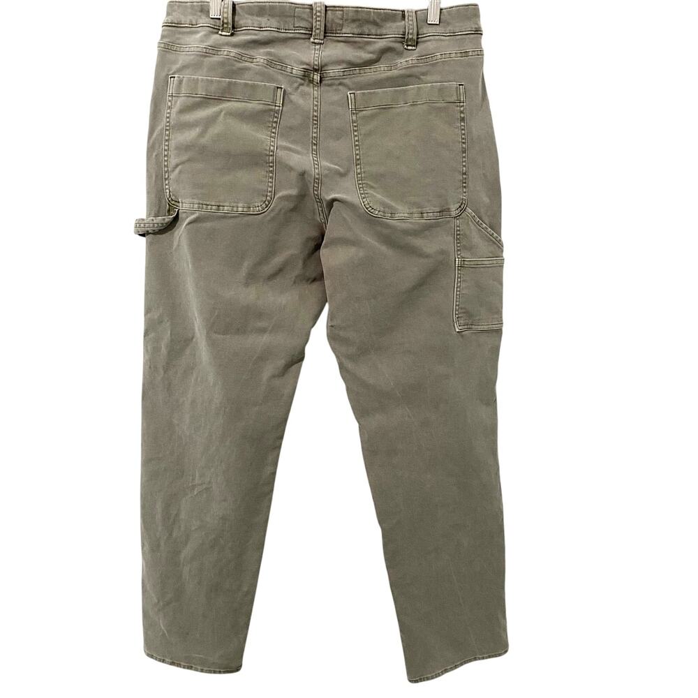 Abercrombie & Fitch Carpenter Pants 36x29 Olive Green Workwear Canvas - Picture 2 of 9